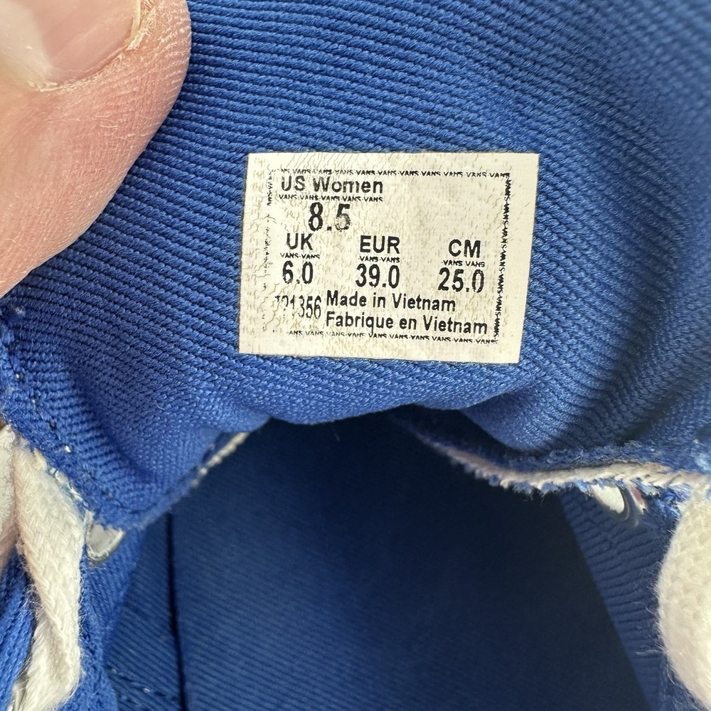 Vans Era Womens 8.5 Royal Blue Athletic Skate Casual Shoes Sneakers 508731 - Picture 4 of 8